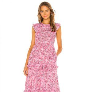 NWT Banjanan Iris Smocked Tiered Ruffle Dress - XS